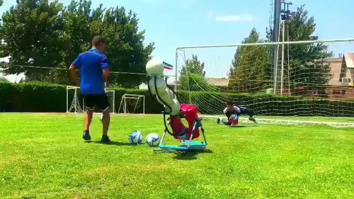 POWAPASS delivering footballs during a goalkeeper practice session